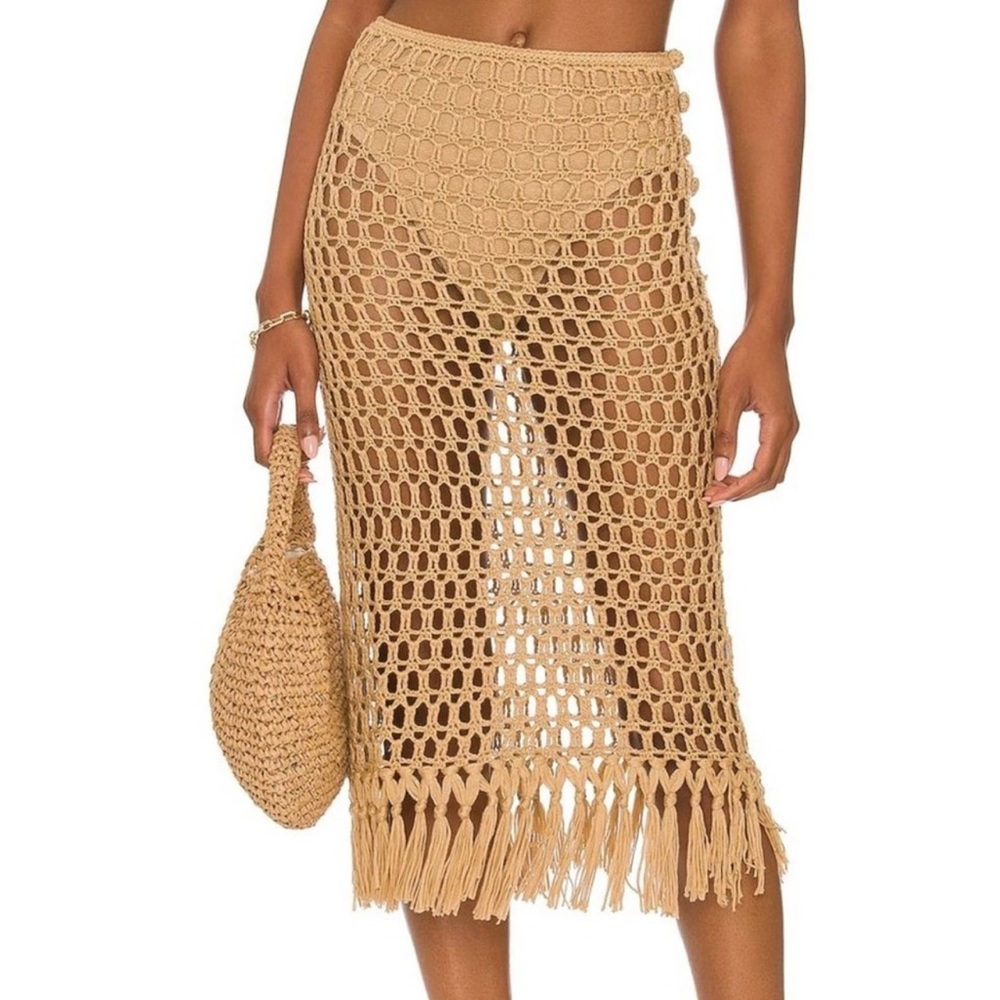 Revolve crochet coverup skirt